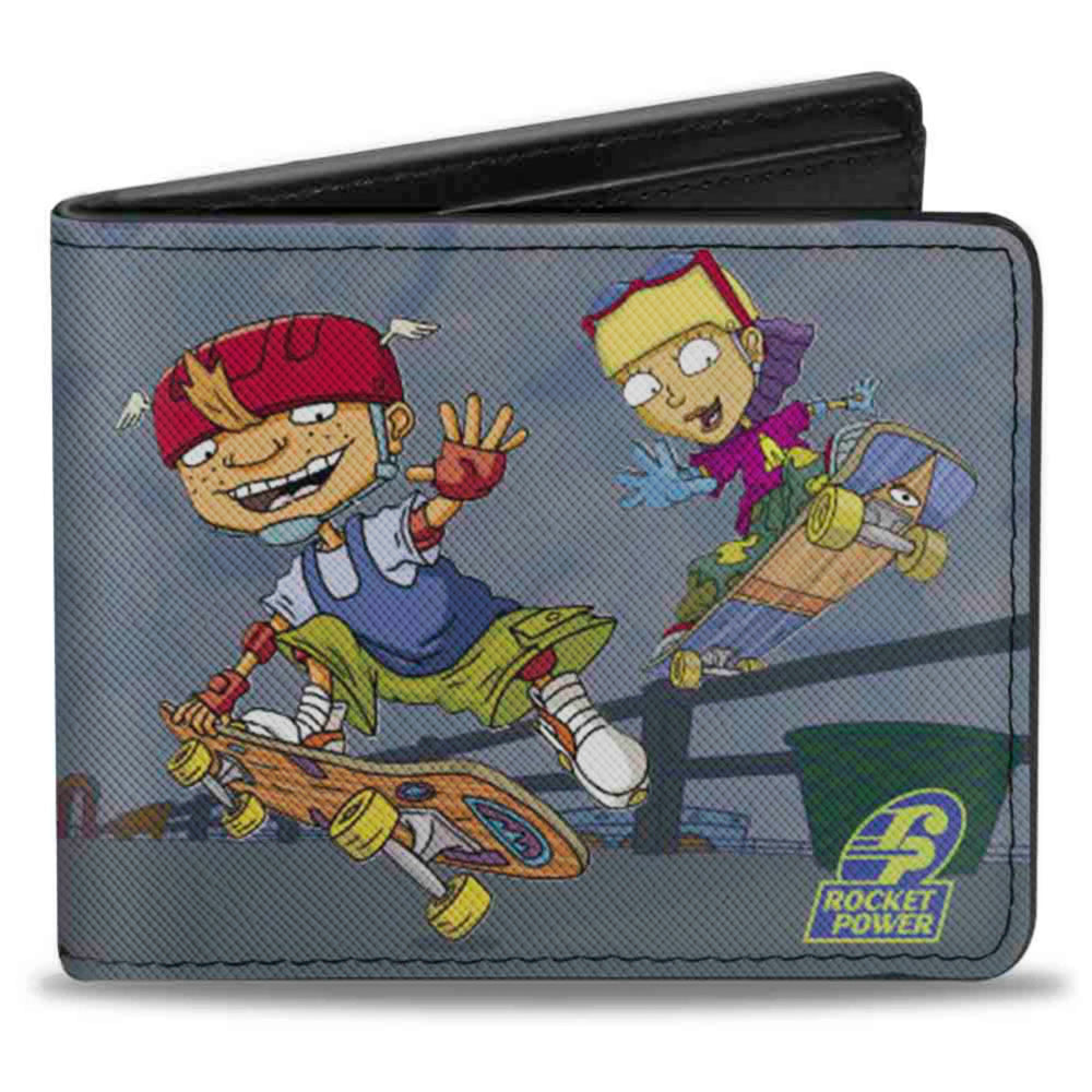Bi-Fold Wallet - ROCKET POWER 4-Character Group Action Pose Grays