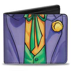 Bi-Fold Wallet - Joker Suit Chest Purple Green Orange