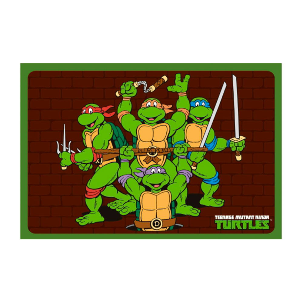 Placemat - Classic Teenage Mutant Ninja Turtles Group Pose Brick Wall