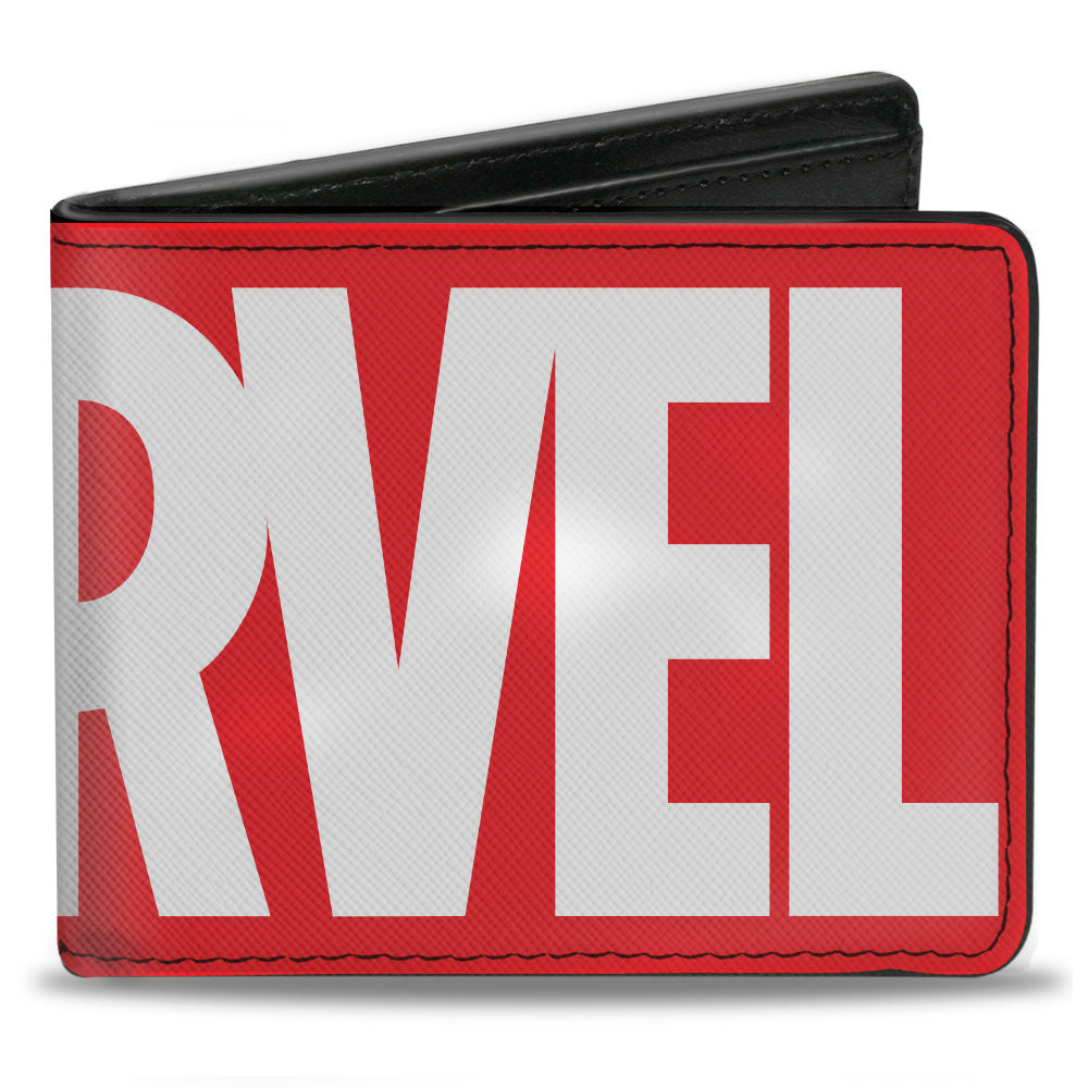 MARVEL UNIVERSE Bi-Fold Wallet - MARVEL Red Brick Logo Red White
