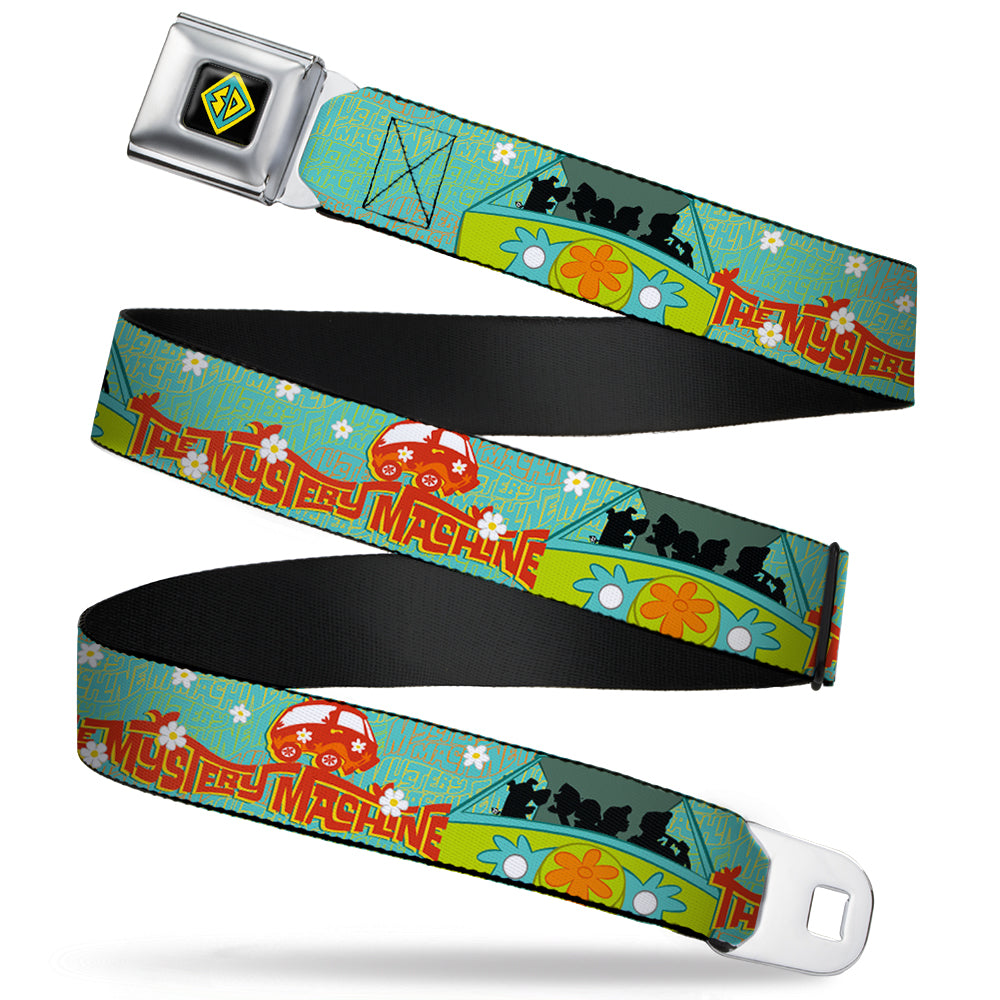 SD Dog Tag Full Color Black Yellow Blue Seatbelt Belt - Scooby Doo Group in THE MYSTERY MACHINE Webbing