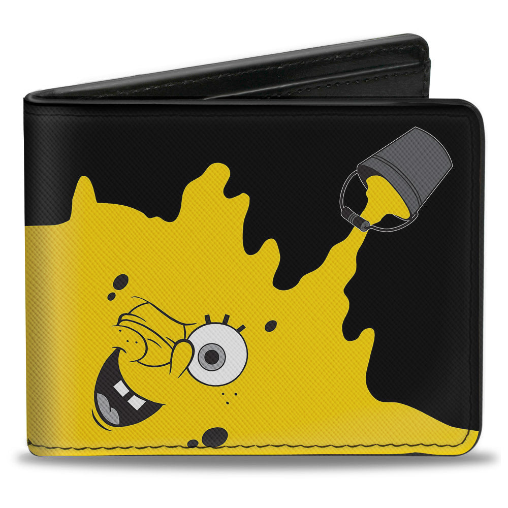Bi-Fold Wallet - SpongeBob Paint Bucket Black Yellow