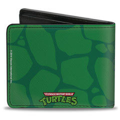 Bi-Fold Wallet - Classic Teenage Mutant Ninja Turtles Battle Pose Turtle Shell Green