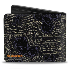 Bi-Fold Wallet - HEY ARNOLD! Arnold Pose Chalkboard Scribbles