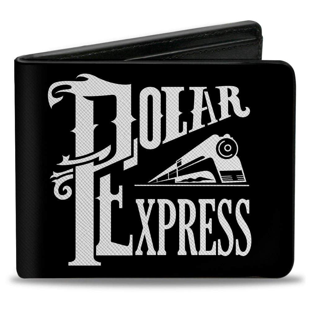 Bi-Fold Wallet - Classic POLAR EXPRESS Train Logo Black White