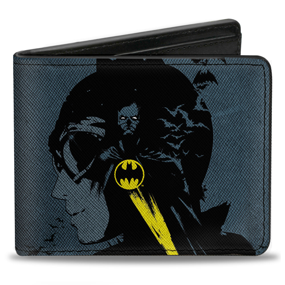 Bi-Fold Wallet - Catwoman Batman Gray Black Yellow + Harley Quinn Joker Red Black White