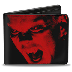 Bi-Fold Wallet - The Lost Boys David Face CLOSE-UP + Logo Black Reds White