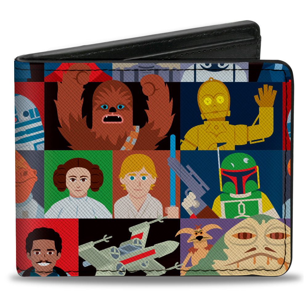 Bi-Fold Wallet - Star Wars Classic Characters Pose Blocks