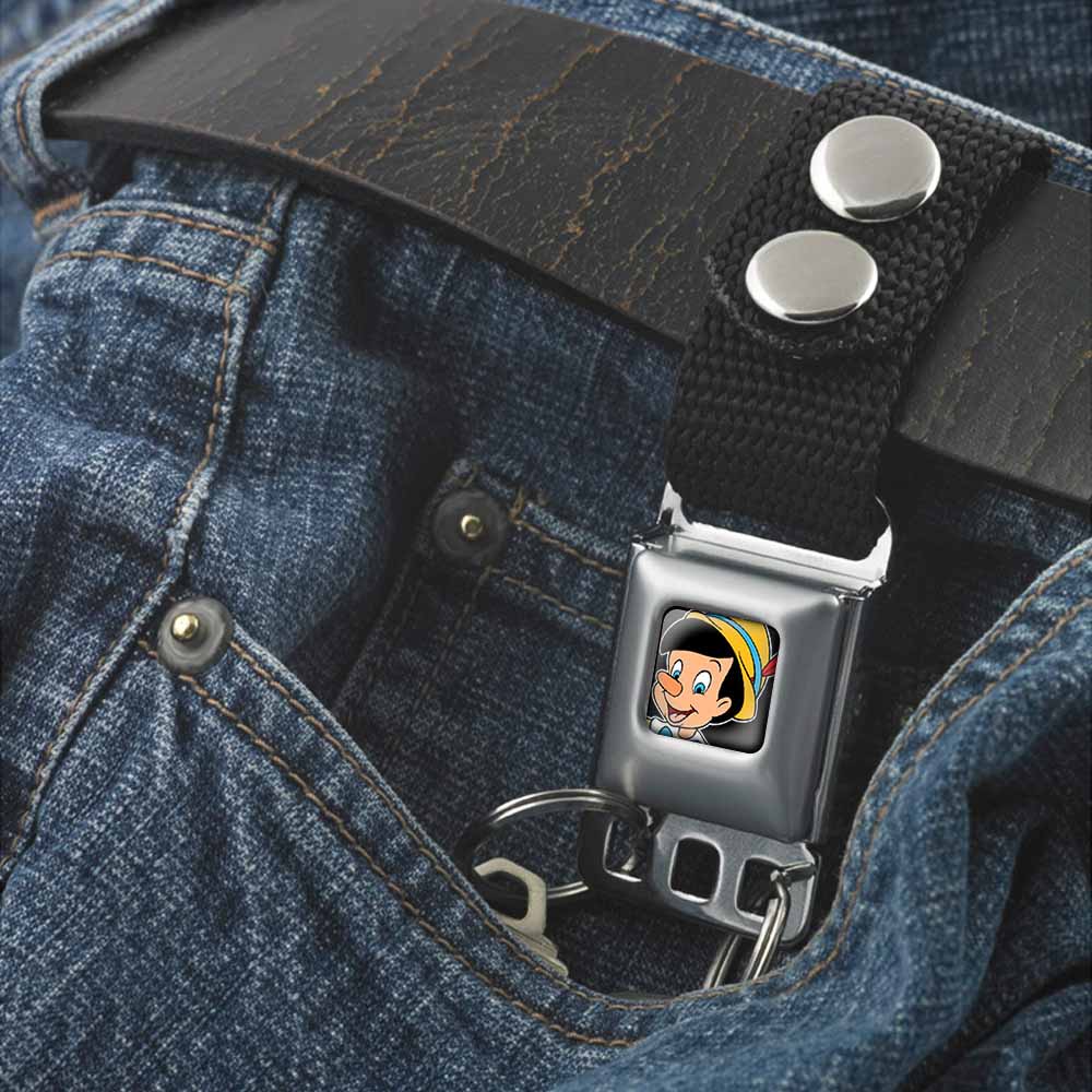Keychain - Pinocchio CLOSE-UP Full Color Black