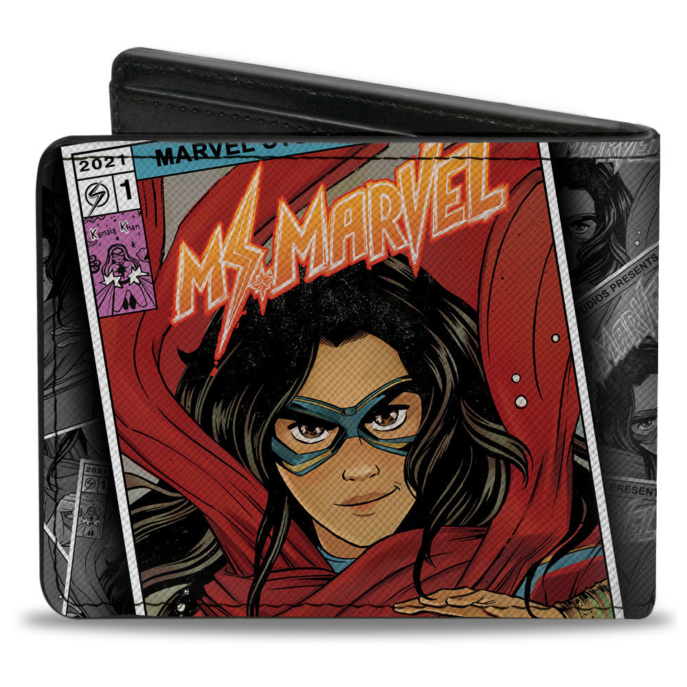 MARVEL STUDIOS MS. MARVEL Bi-Fold Wallet - MS. MARVEL Kamala Khan Comic Book Cover Pose