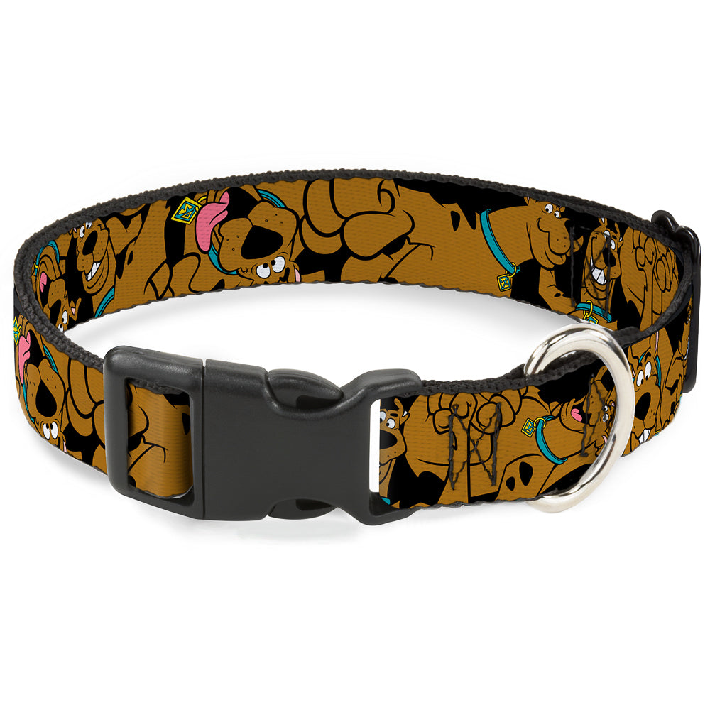 Plastic Clip Collar - Scooby Doo Stacked CLOSE-UP Black
