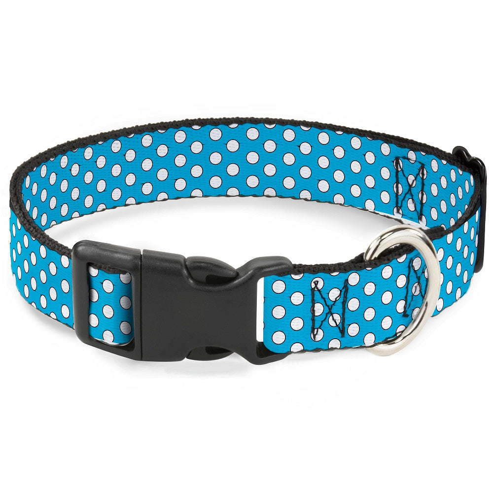 Plastic Clip Collar - Minnie Mouse Dots Blue/Black/White