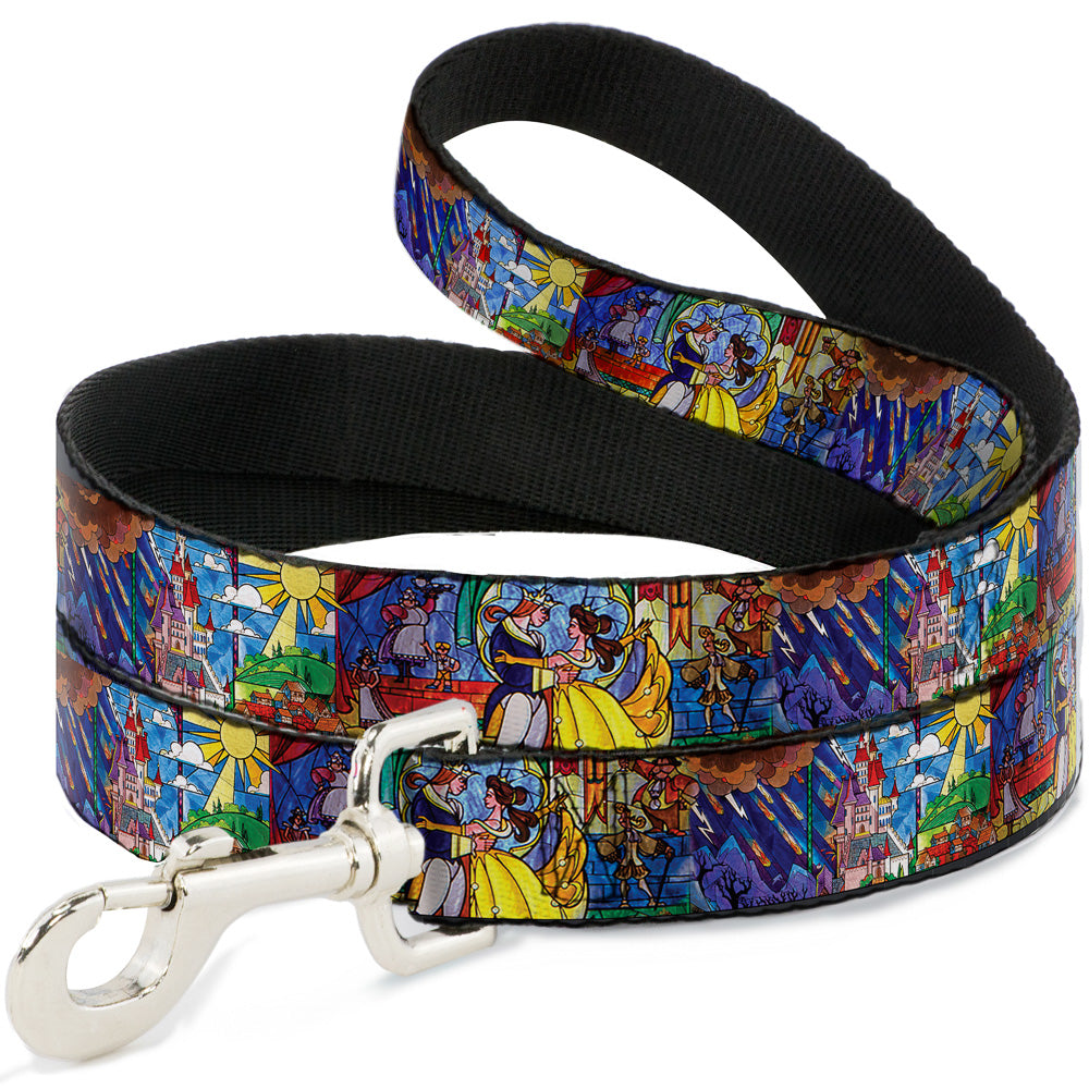 Dog Leash - Beauty &amp; the Beast Stained Glass Scenes