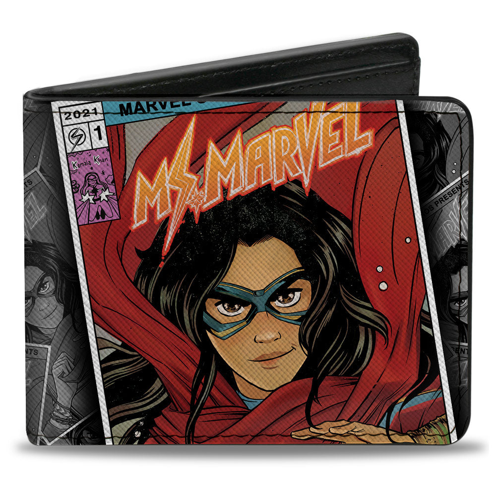 MARVEL STUDIOS MS. MARVEL Bi-Fold Wallet - MS. MARVEL Kamala Khan Comic Book Cover Pose