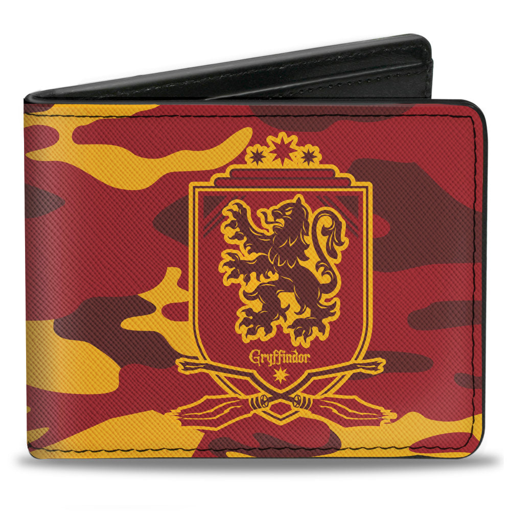 Bi-Fold Wallet - Harry Potter Gryffindor Crest Camo Gold Reds