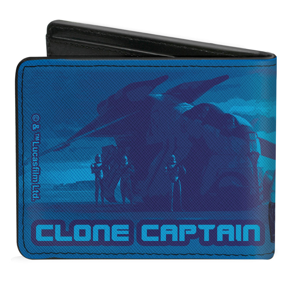 Bi-Fold Wallet - Star Wars The Clone Wars Rex CLONE CAPTAIN Pose Blues