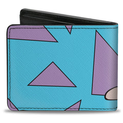 Bi-Fold Wallet - Rocko's Modern Life Rocko Waving Pose Triangles Blue Purple