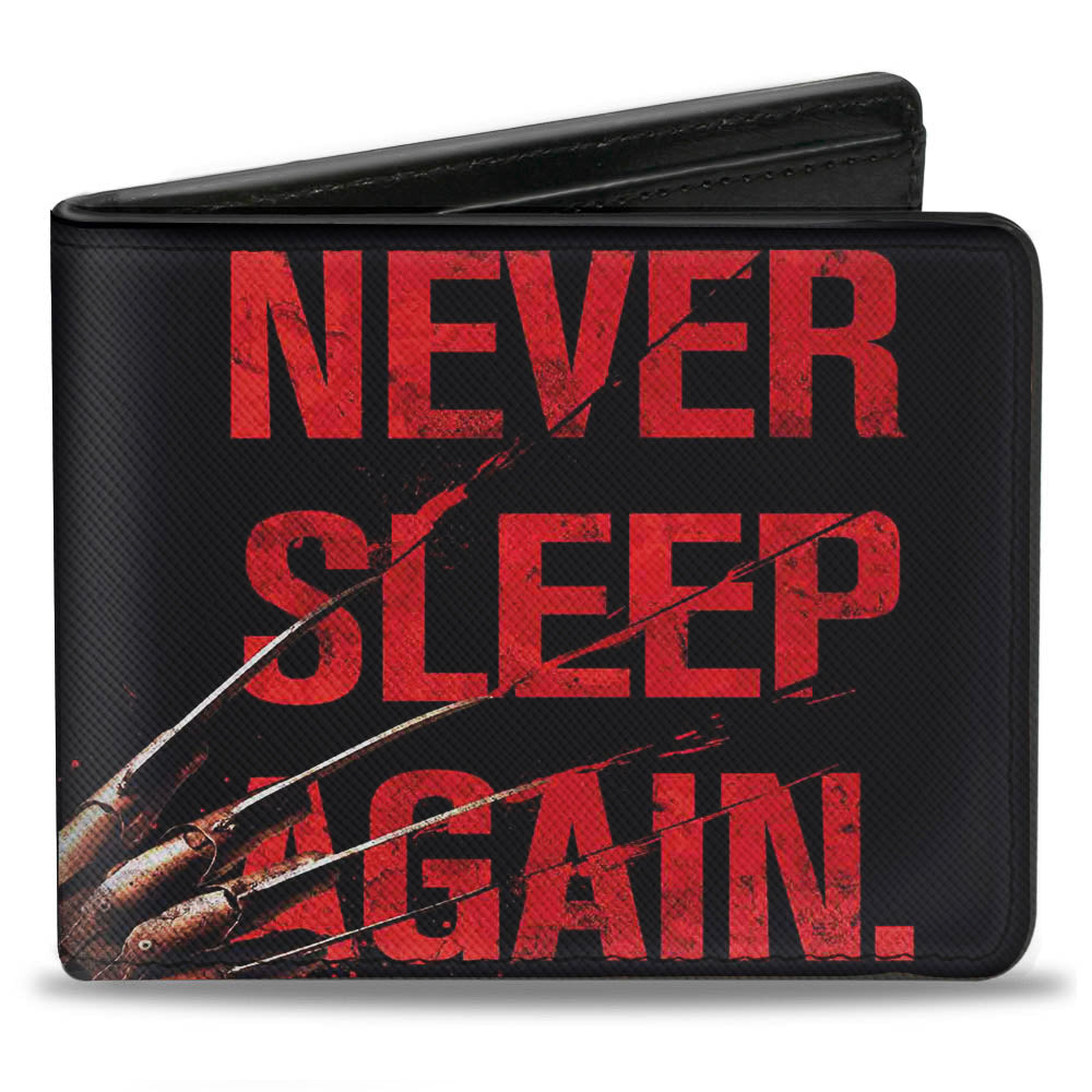 Bi-Fold Wallet - Freddy's Hand NEVER SLEEP AGAIN + A NIGHTMARE ON ELM STREET Black Red