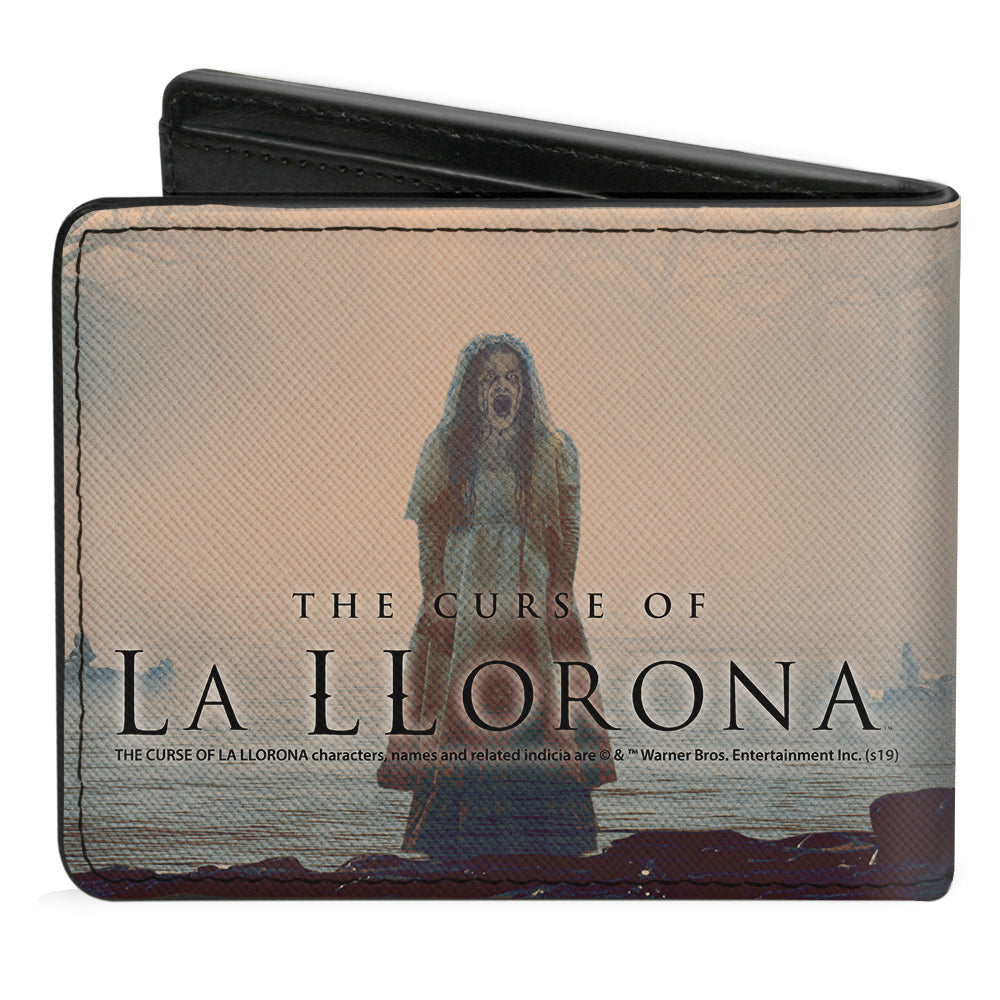 Bi-Fold Wallet - The Curse of La Llorona River Pose with Children + Screaming Pose Logo