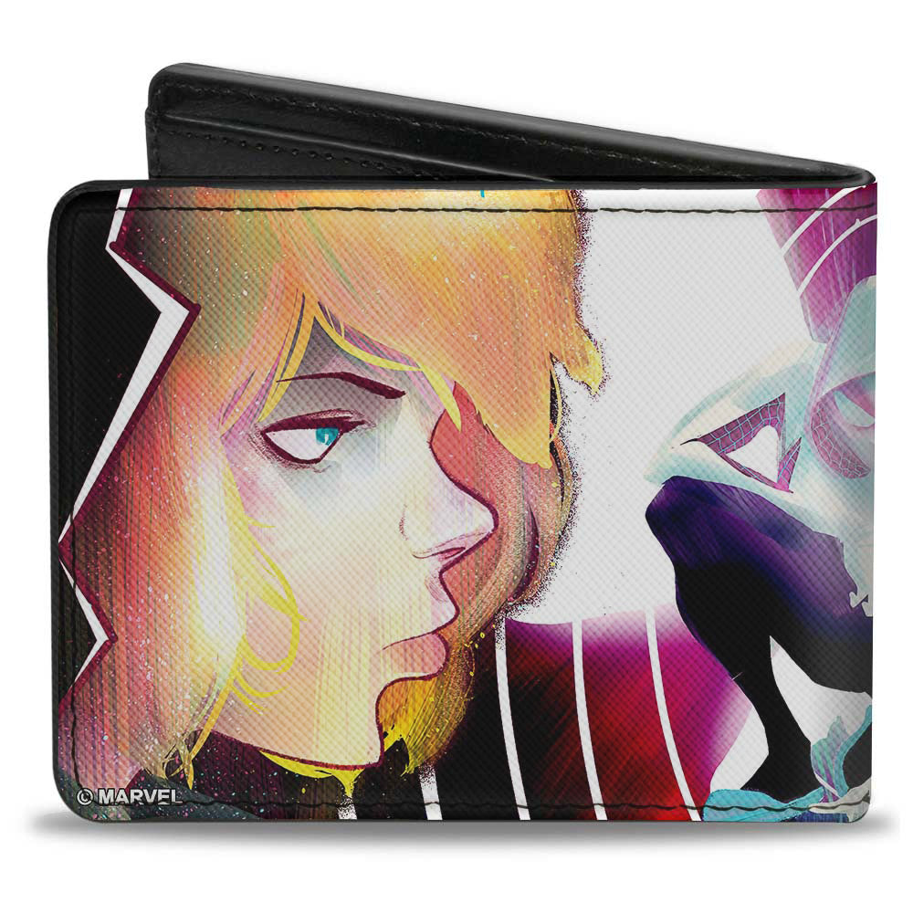 MARVEL UNIVERSE Bi-Fold Wallet - Spider-Gwen #3 Crouching &amp; #5 Face-to-Face Cover Poses