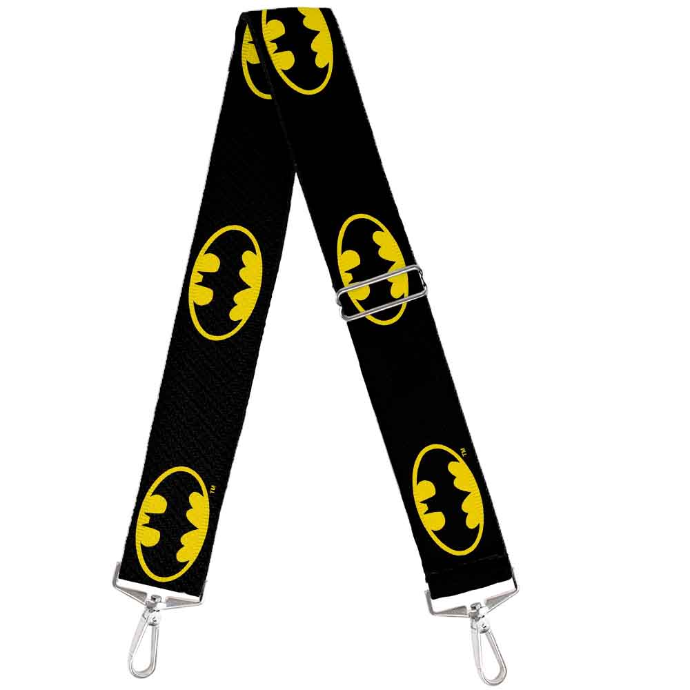 Purse Strap - Batman Shield Black Yellow