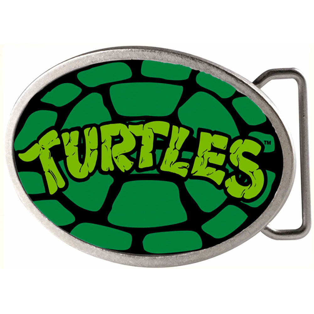 TURTLES Turtle Shell Framed FCG Black Greens - Chrome Oval Rock Star Buckle