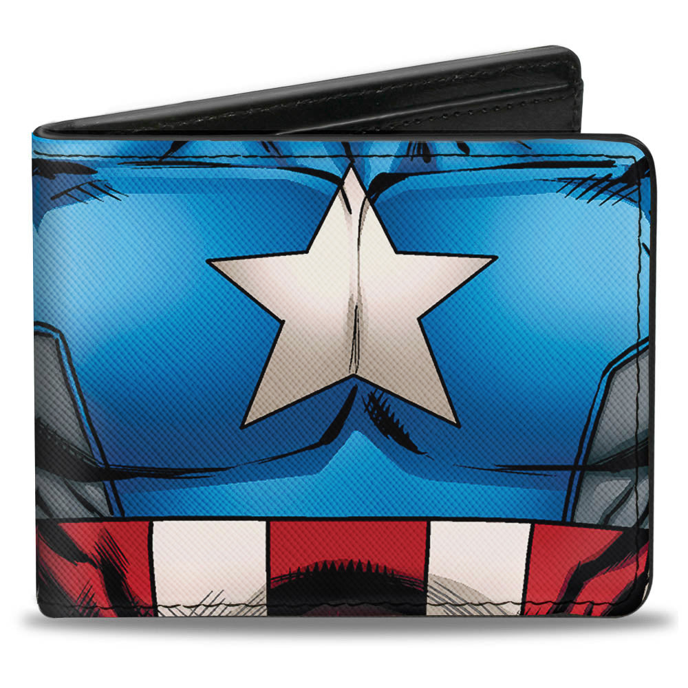MARVEL AVENGERS Bi-Fold Wallet - Captain America Chest Star &amp; Stripes