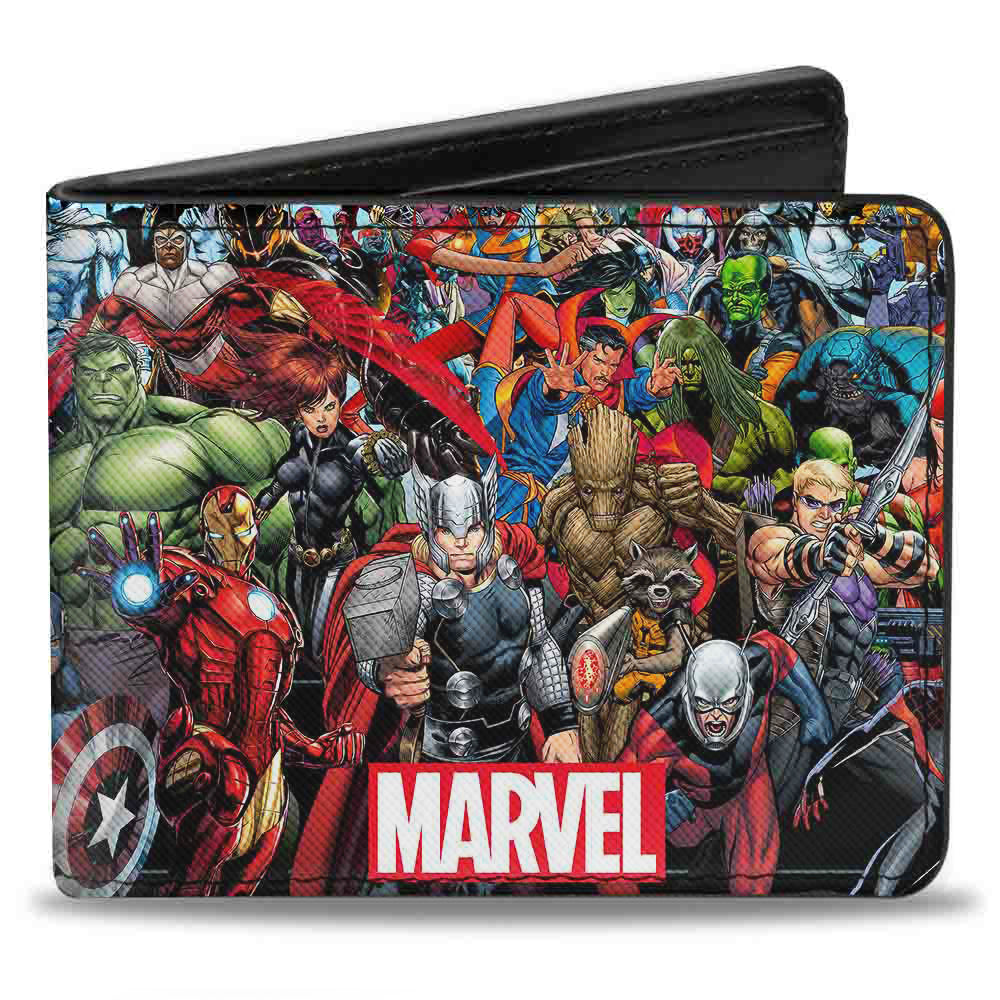MARVEL UNIVERSE Bi-Fold Wallet - Marvel Universe Heroes &amp; Villains Portrait Logo