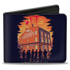 Bi-Fold Wallet - It Welcome to Derry Vintage Movie Poster Black Reds Yellows