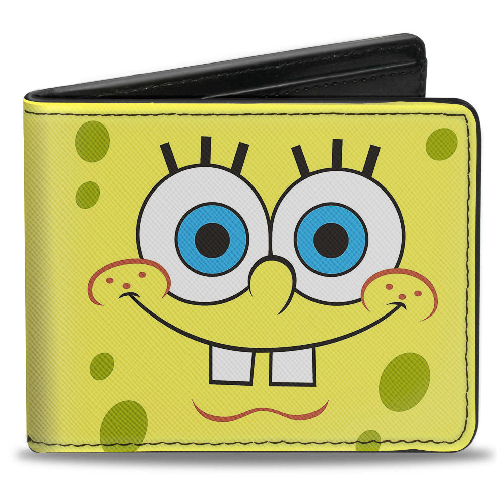Bi-Fold Wallet - SpongeBob Face CLOSE-UP Yellows