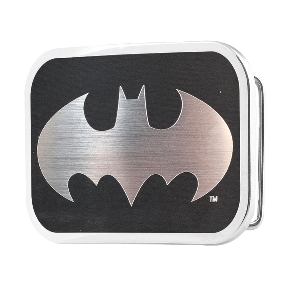 Batman Framed Reverse Brushed Silver - Chrome Rock Star Buckle