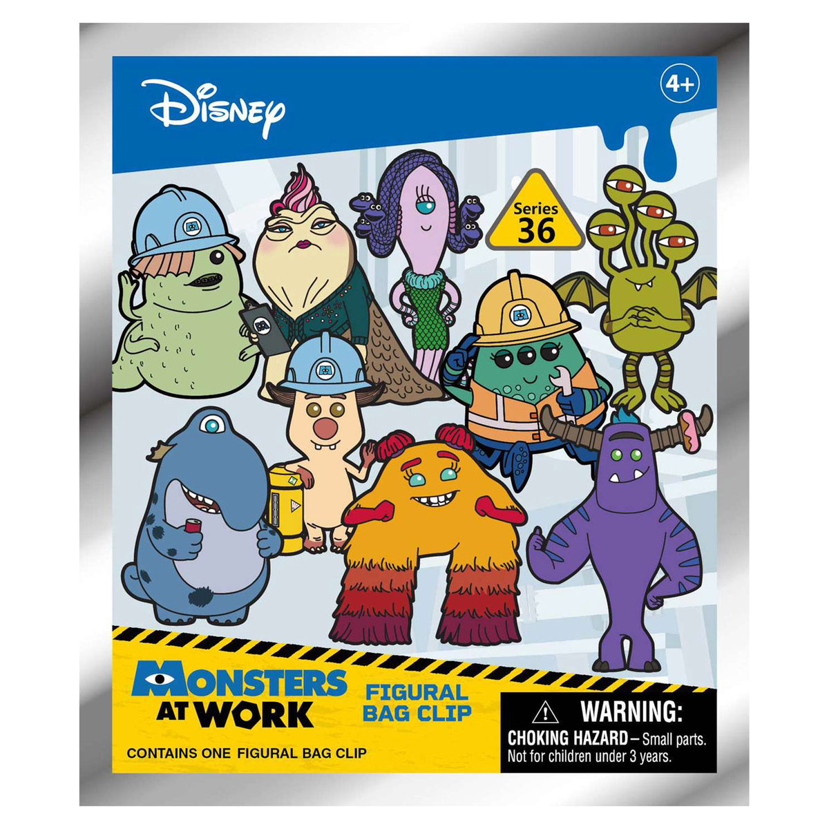 Disney Pixar Monsters at Work Series 36 Collectible 3D Bag Clip - Mystery Bag