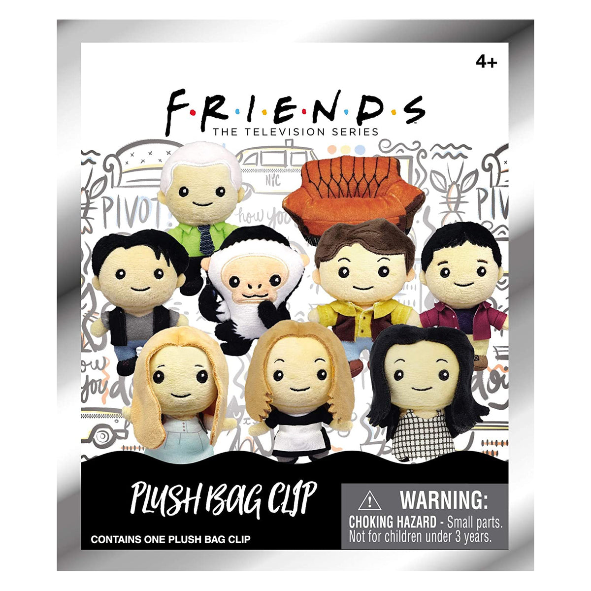 Warner Brothers Friends Collectible Plush Bag Clip - Mystery Bag
