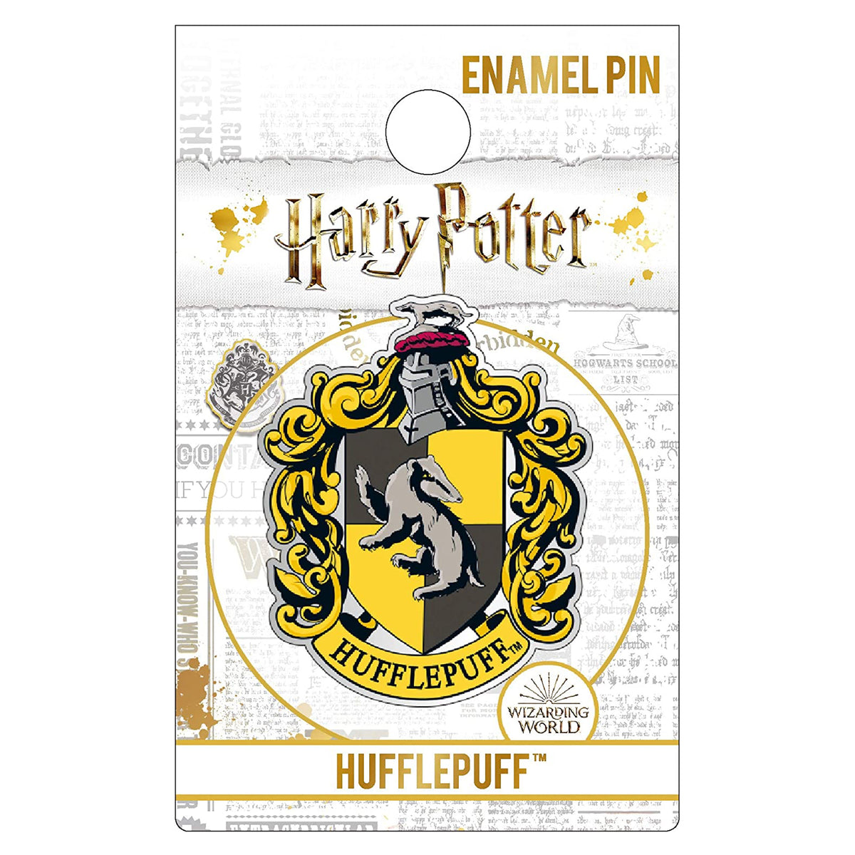 Harry Potter Hufflepuff Crest Collectible Enamel Pin
