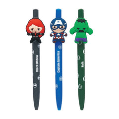 Marvel Avengers 3 Pack Ballpoint Pens (Hulk, Captain America, and Black Widow)