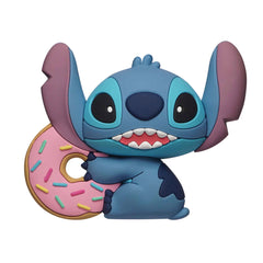 Disney Lilo and Stitch; Stitch with Donut Collectible 3D Foam Magnet