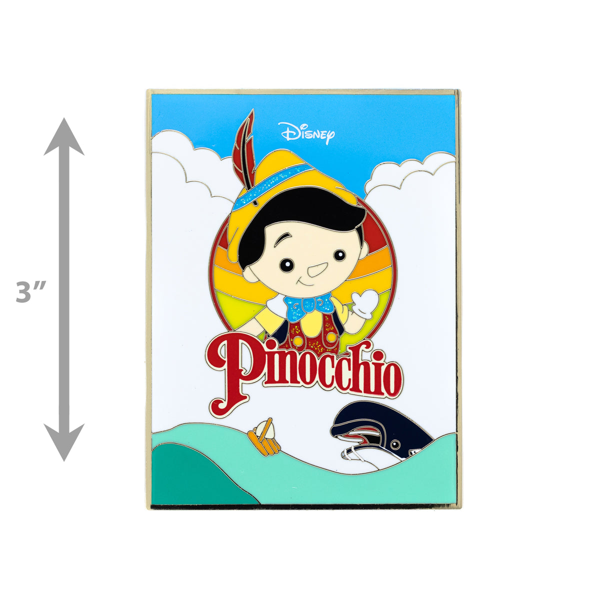 Disney Cute Movie Poster Series Pinocchio 3&quot; Collectible Pin Limited Edition 300 - VAULTED