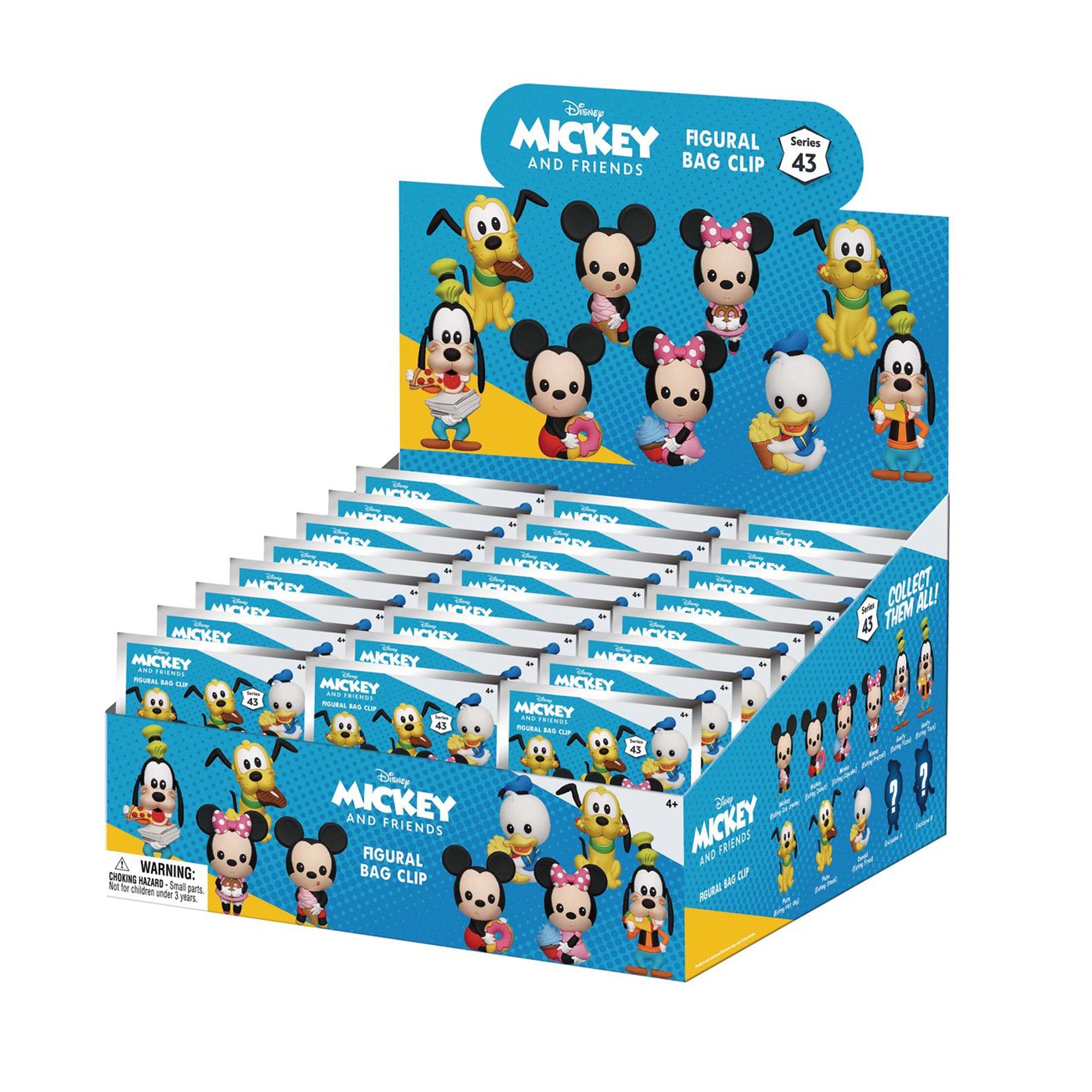 Disney Mickey and Friends with Food Collectible 3D Bag Clip Series 43 - Mystery Bag