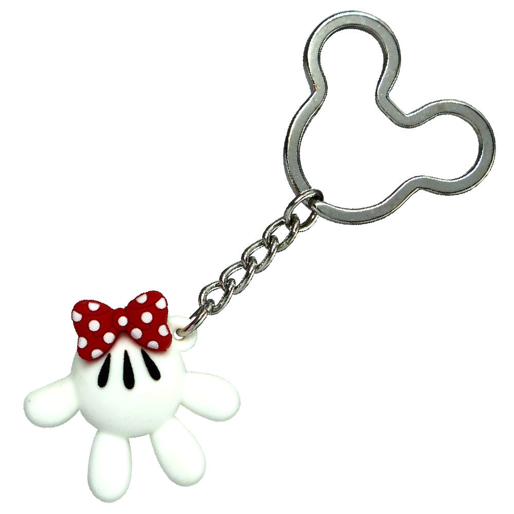 Disney Minnie Mouse Hand/Glove Icon Ball Keychain/Bag Charm
