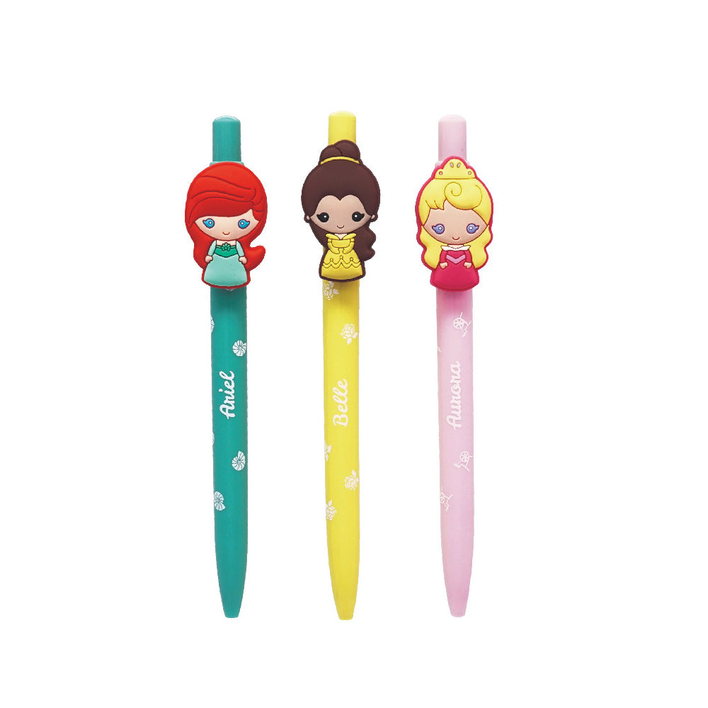 Disney Princesses 3 Pack Ballpoint Pens (Ariel, Aurora, and Belle)