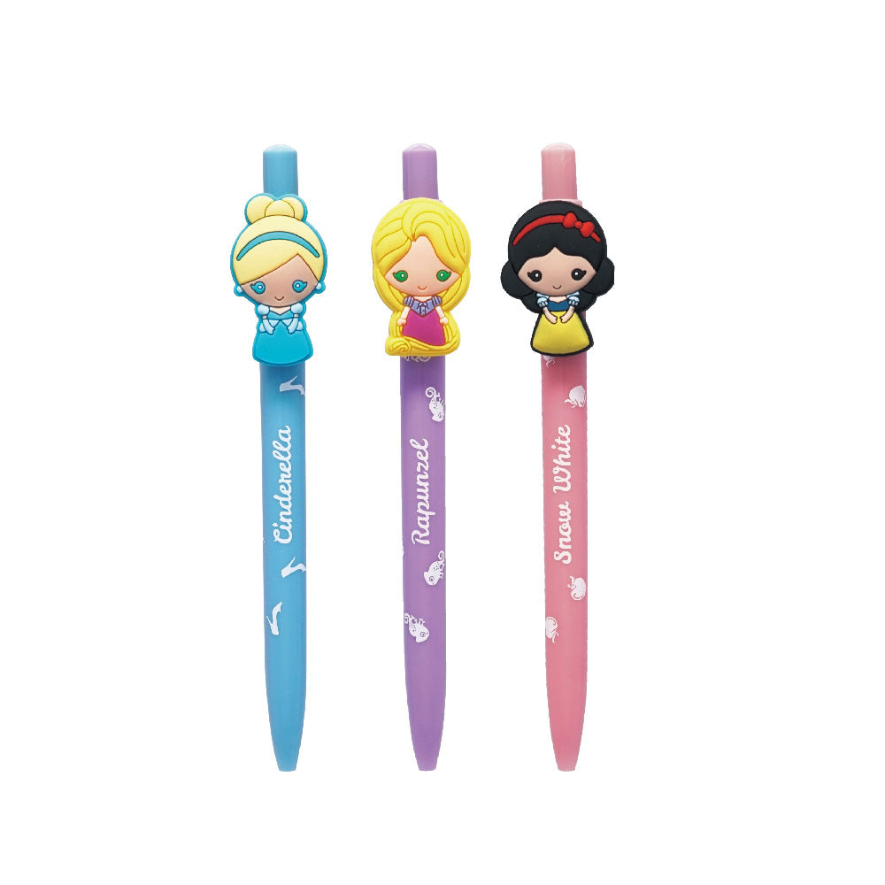 Disney Princesses 3 Pack Ballpoint Pens (Cinderella, Rapunzel, and Snow White)