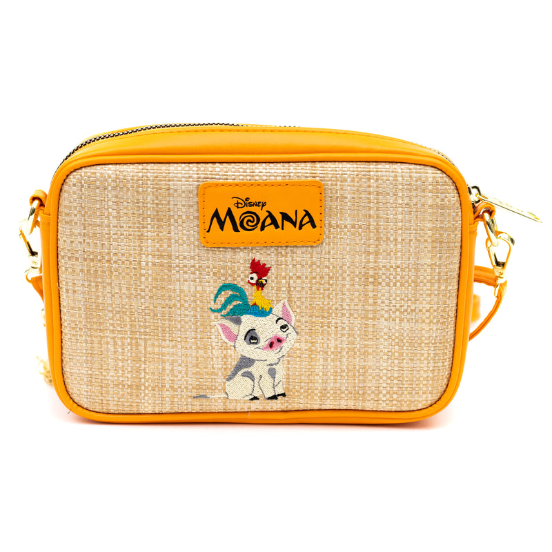 Disney Moana Embroidered Raffia Collection Crossbody Bag FINALSALE