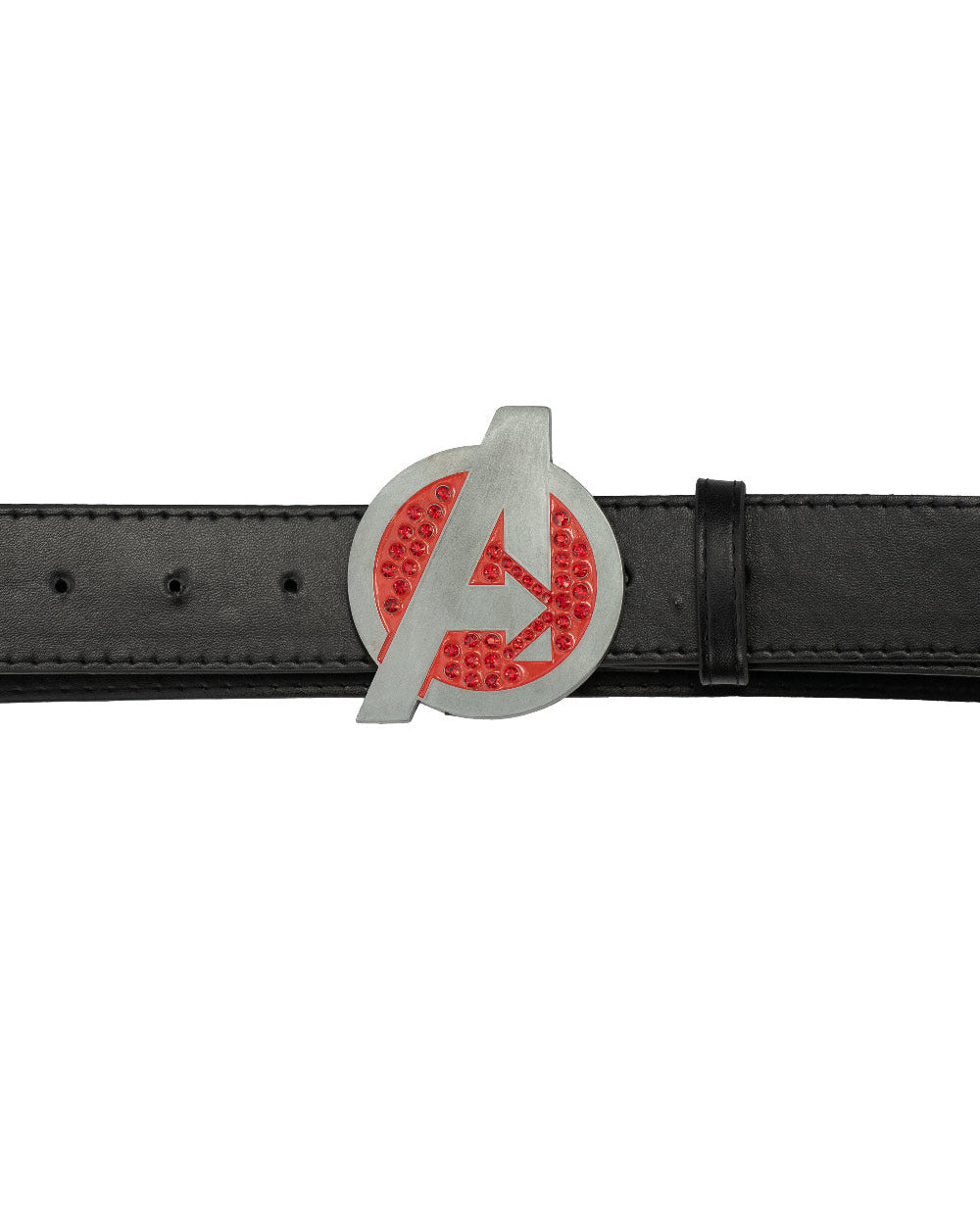 Marvel Avengers Logo with Red Crystal Rhinestones 1.5&quot;  - FINAL SALE