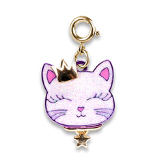 CHARM IT! - Gold Glitter Princess Kitty Charm