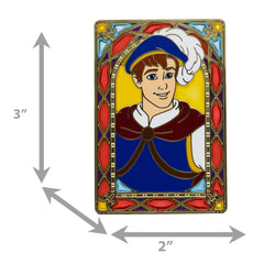 Disney Prince Stained Glass Series Prince Florian 3" Collectible Pin Limited Edition 300 - VAULTED