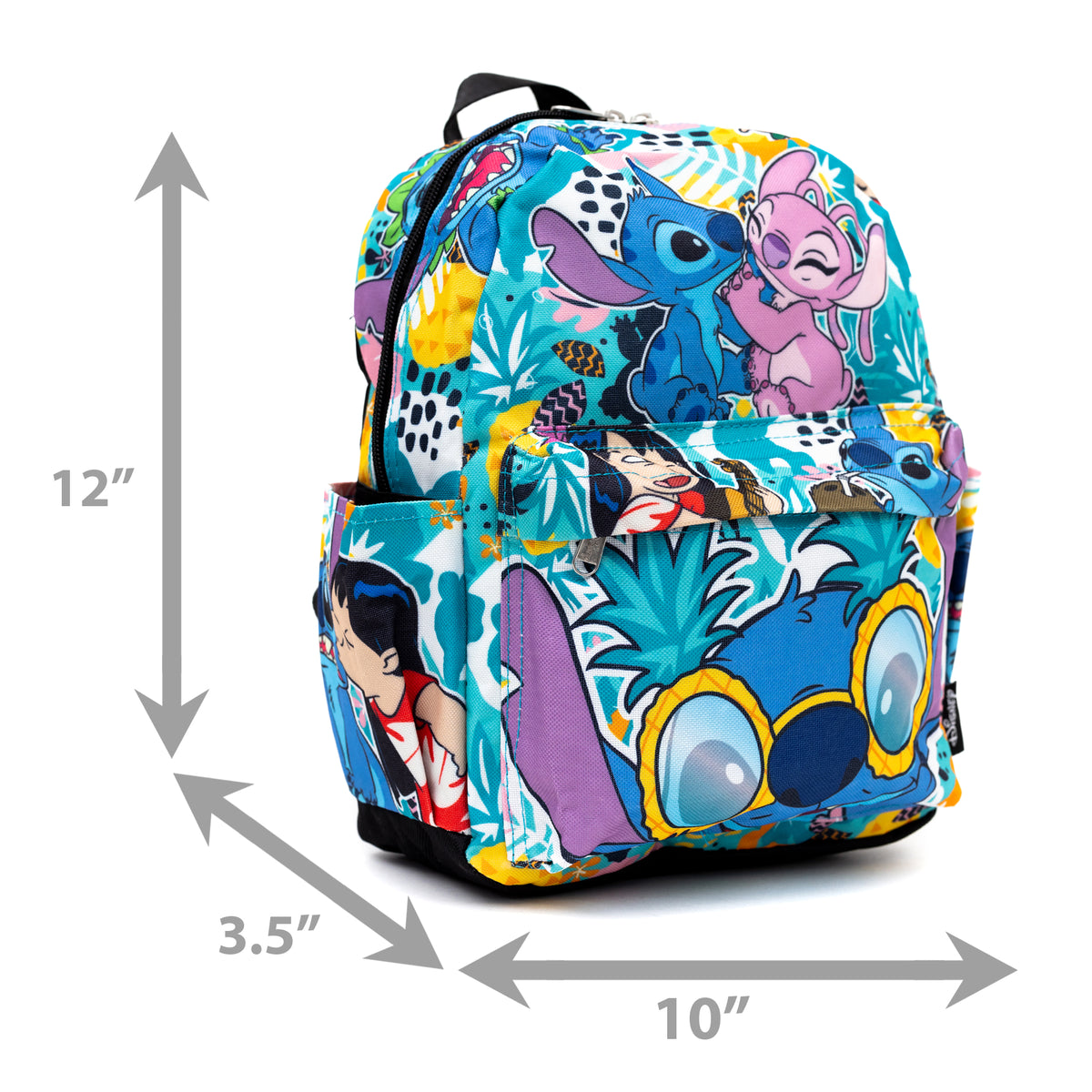 Disney Lilo and Stitch Angel and Stitch 12&quot; Mini Nylon Backpack