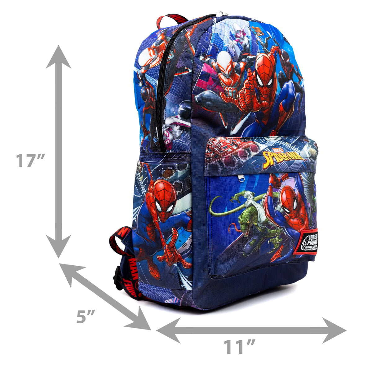 Marvel Spider-Man Spider Verse 17&quot; Full Size Nylon Backpack
