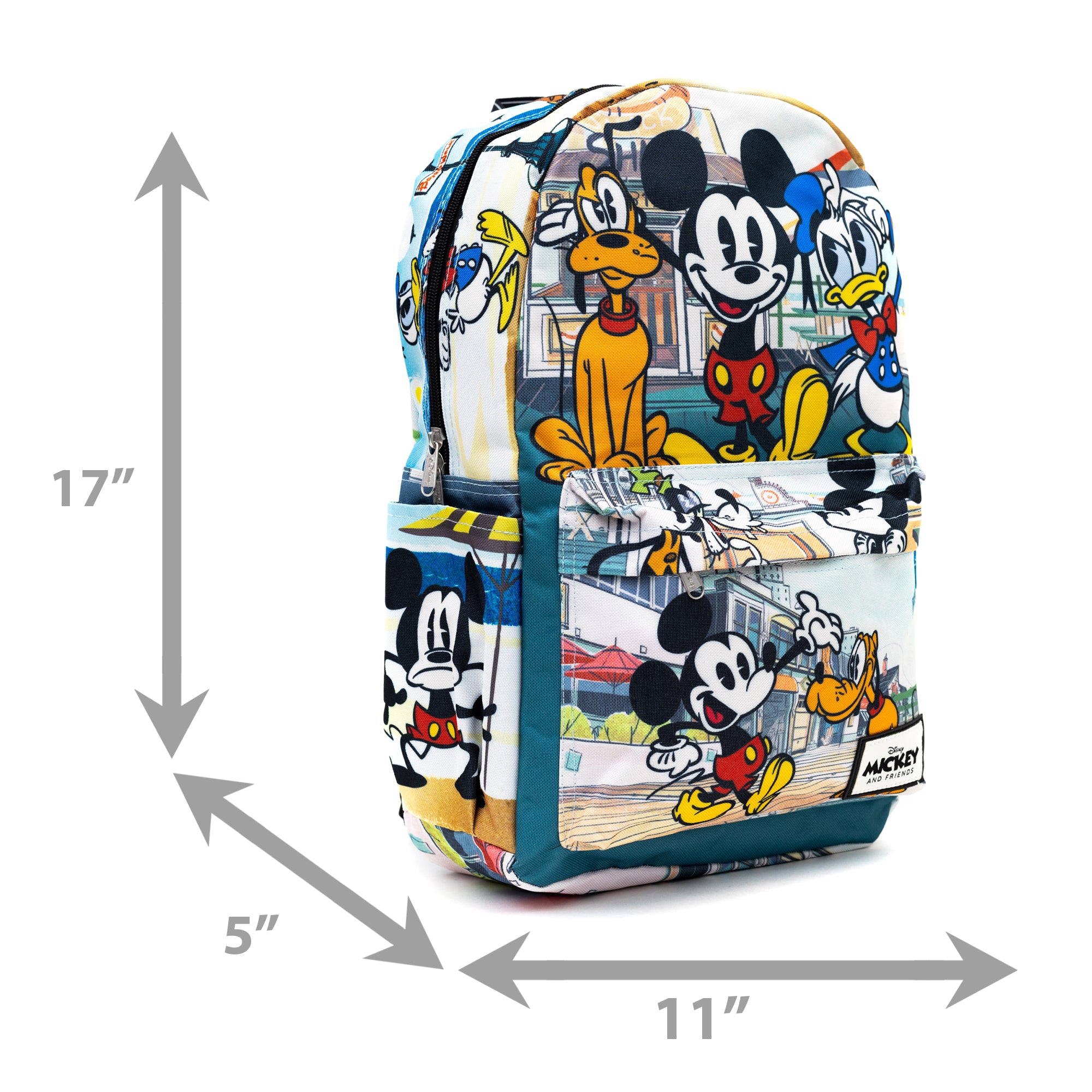 WondaPOP - Disney Mickey and Friends 17" Full Size Nylon Backpack