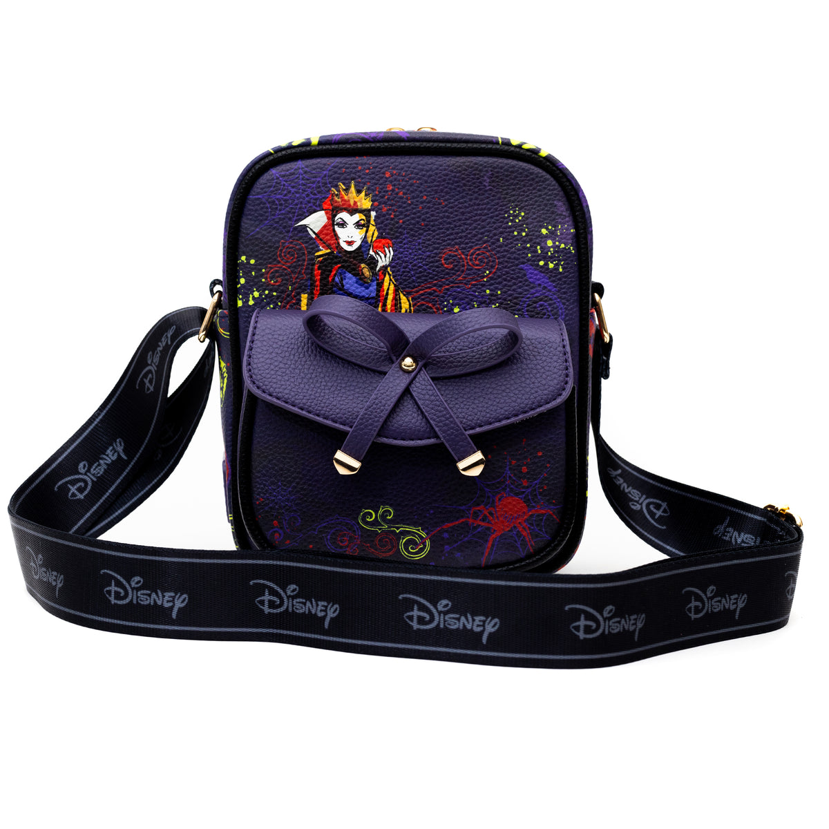 Disney Crossbody Bag Villains Evil Queen Black Light