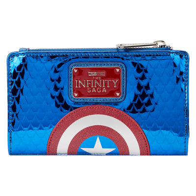 Loungefly - Marvel Shine Captain America Cosplay Flap Wallet - NEW RELEASE